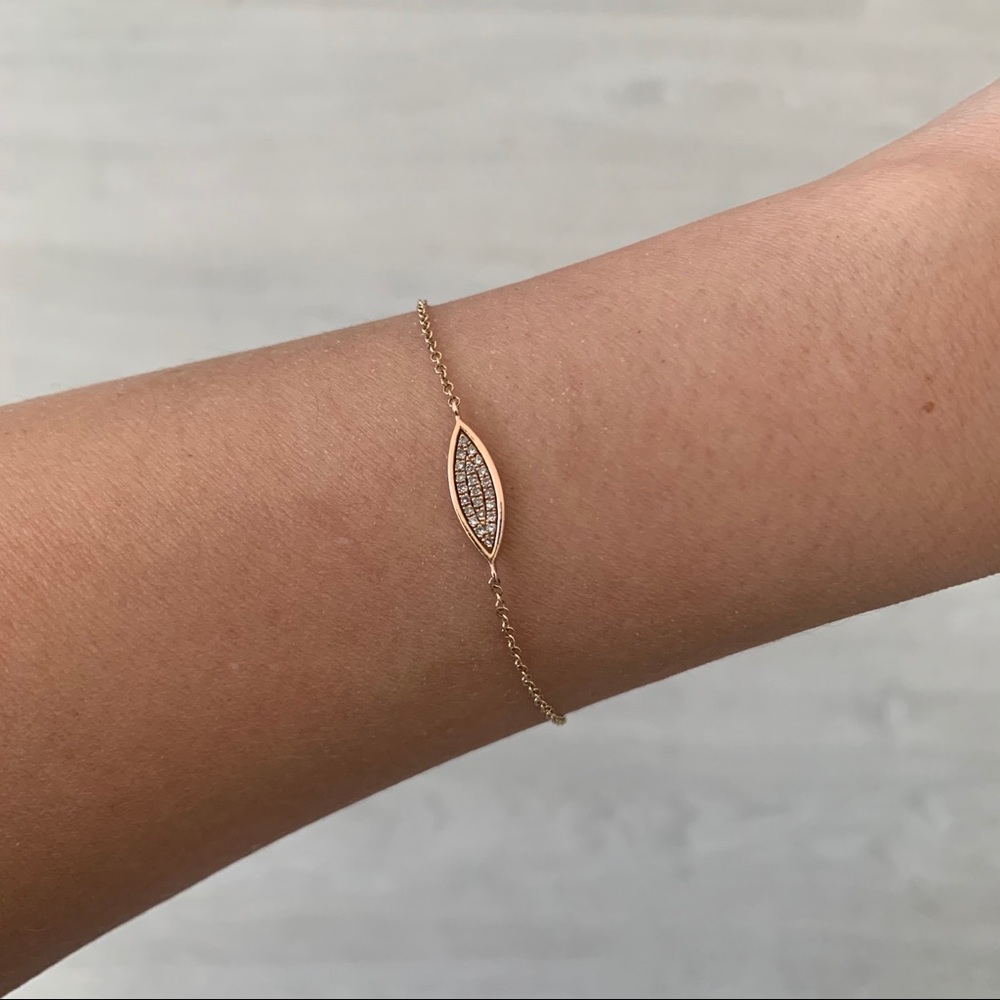 LALI Jewels 14K Solid Rose Gold Diamond Bracelet